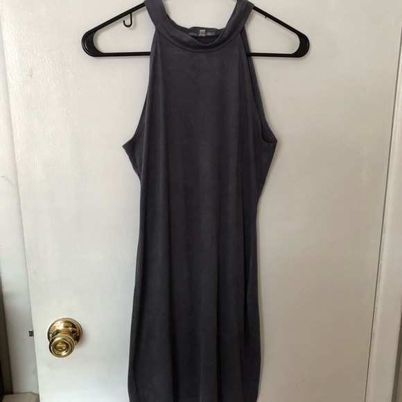 Charlotte Russe Dresses & Skirts - Grey Suede Body Con Dress Size S